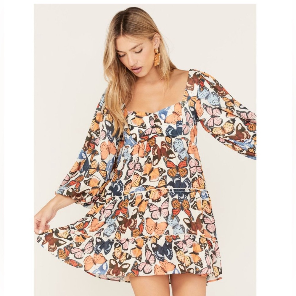 Show Me Your Mumu Women's Mandi Butterfly Print Mini Dress - Small - NWOT
